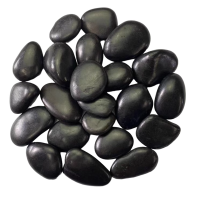 黑色鹅卵石庭院花园造景小石头 50斤/件 单位:件