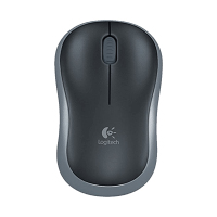 罗技(Logitech)M186无线鼠标 办公笔记本台式电脑鼠标 光电鼠标 灰色