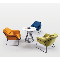 慕岛 洽谈椅 休闲椅 布艺 750*700*900mm TL1163 黄色DT