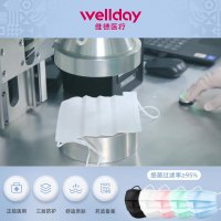 维德 医用外科口罩三层成人一次性灭菌级无菌口罩批发10个/袋 白色 400袋/箱 一箱