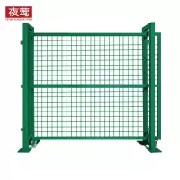 夜莺 车间隔离网门工厂仓库围栏网防护网快递分拣隔断网配套门铁丝网门防护栅栏 绿色2.5米高*2米宽单开移门推拉门