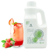 企购优品 草莓汁柠檬汁青柠汁奶茶店饮料浓浆橙汁水蜜桃草莓汁 草莓汁2L/桶