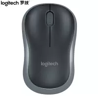 罗技 M186黑色灰边非静音鼠标 1个(货期3-5天)