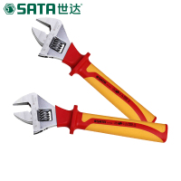 世达(SATA)8英寸VDE绝缘耐压活扳手耐电压10000v电工活板手 47102 1把