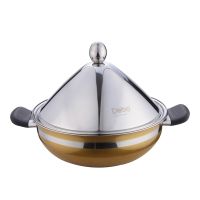 Debo德铂 DEP-135瓦尔堡塔吉锅 汤锅蒸锅汤蒸锅 不锈钢多功能锅3.5L高效无油烟 26cm