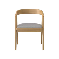 领荣 北欧实木餐椅桶椅原木实木餐椅会议椅办公椅扶手靠背椅酒店洽谈椅 720*540*430