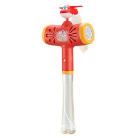 儿童手持电动玩具音乐灯光泡泡机小飞侠风车棒(红色乐迪)