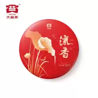 大益普洱茶礼盒金荷流香357g普洱熟茶2023年2301批次七子饼茶送礼