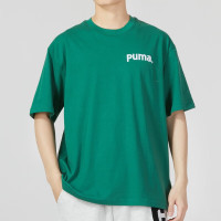 彪马(PUMA)男装 2023春季新款运动服健身舒适透气小logo半袖圆领短袖t恤衫 622536-37