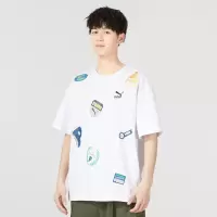 彪马(Puma)男女2023夏季运动服健身训练潮流透气圆领半袖短袖T恤 623248-02