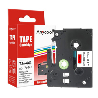 欣彩AS-TZe441标签机色带TZe-441红底黑字18mm 适用兄弟标签机色带PT-P900 700 D450