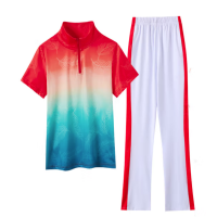 夏季渐变撞色时尚运动速干休闲套装M-5XL(付款备注尺码)