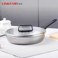 凌丰(LINKFAIR) 煎锅钛煎锅无涂层煎锅三层钢家用煤气电磁炉平底锅 LFJG-TK24DC 1个