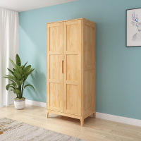 臻远 ZY-YG-002简约实木衣柜宿舍更衣柜卧室收纳柜 二门衣柜 0.9米