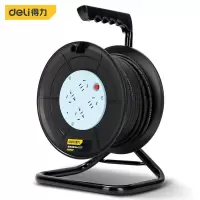 得力(deli)DL8830S 工程接线盘移动电缆盘拖线盘卷线盘插座插排过热保护 4位 30m1.0线径 1个