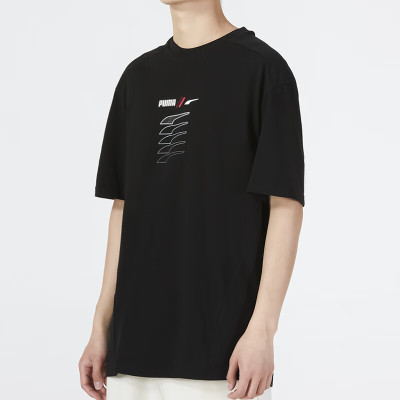 彪马(PUMA)T恤男装 2023春夏运动服健身训练潮流时尚快干透气圆领短袖 671716-01