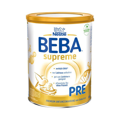 德国Nestle雀巢BEBA贝巴至尊奶粉PRE段 800g/罐 0-3个月