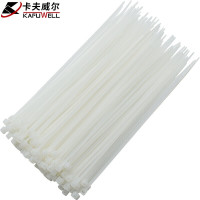 卡夫威尔 自锁式尼龙扎带小号工业扎丝 园艺扎线带 扎带理线带束线带捆扎带 2.5*100mm 白色 100支装OT305