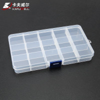 卡夫威尔 收纳盒螺丝分类透明物料盒电子元器件五金工具储物盒8格 13.7*6.8*2.8cm NF3630