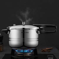苏泊尔(Supor)304不锈钢大容量压力锅高压锅双重安全易开合YS24ED磁炉通用 24cm 新老款随机发货