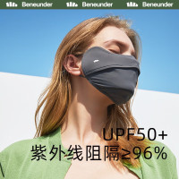 蕉下(beneunder)防晒口罩 女防紫外线口罩 男全脸防晒面罩经典护眼角云碳黑