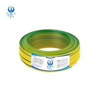 凤达 国标铜芯电线 单芯单股铜线 BV4平方 黄绿色1米