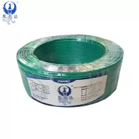 凤达 国标铜芯电线 单芯单股铜线 BV10平方 绿色1米