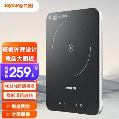 九阳(Joyoung)电磁炉电磁灶一键爆炒2200W 家用火锅炉 大功率 十档火力 定时C22S-N615-B4单机版