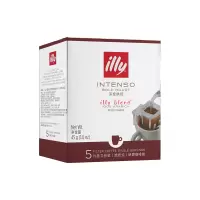 illy意利挂耳咖啡 深度烘焙5片装滤挂黑咖啡粉
