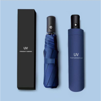 UV 自动太阳伞 遮阳伞防晒 深蓝色