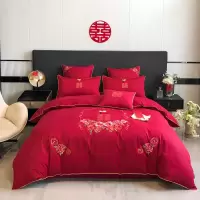 洁丽雅全棉轻奢刺绣婚庆四件套223