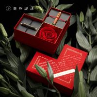 意外设计(EY-PRODUCTS)花信礼盒小时光实木钢笔永生玫瑰高颜值礼盒情人节 经典款/心上人对笔版 F尖0.6mm