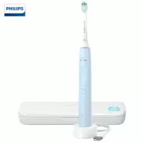 飞利浦(PHILIPS)电动牙刷健康护龈系列智能声波震动软毛牙刷牙医推荐便携牙刷3大模式14天续航HX3697/22浅蓝