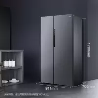 美的(Midea)606升变频一级能效对开双开门家用冰箱智能家电风冷无霜BCD-606WKPZM(E)大容量精细分储