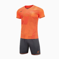 锐克 定制新款足球服套装男专业比赛球服橙色S-4XL(付款备注尺码)