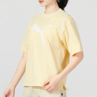彪马(PUMA)短袖女装 2023夏季新款运动服健身训练潮流时尚透气圆领棉质T恤衫 676650-42