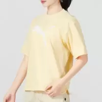 彪马(PUMA)短袖女装 2023夏季新款运动服健身训练潮流时尚透气圆领棉质T恤衫 676650-42