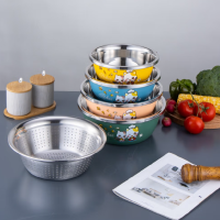 易铂卡通纳米铂五件套盆YP-9057