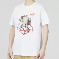 彪马(Puma)男2023夏季运动服健身训练潮流透气圆领半袖短袖T恤 676699-02