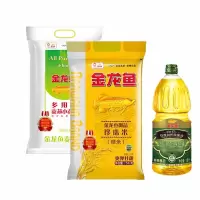 金龙鱼御品珍珠米5kg+金龙鱼多用途麦芯小麦粉 5kg +金龙鱼特级初榨橄榄食用植物调和油1.8L 单套装