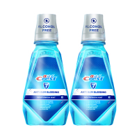 佳洁士漱口水健康专家抗牙龈红肿漱口水500ml*2瓶装护龈 无酒精 薄荷清新口气(新老包装,随机发货)