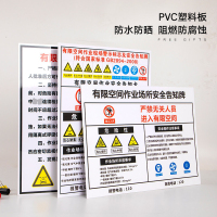 宏科特 安全警示标识 有限空间安全告知牌危害告知卡提示牌标志牌可定制 PVC材质 (警示牌)30*40cm 1个