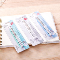 得力(deli)小号铝合金护套美工刀 壁纸刀裁纸刀2086 浅绿 5把装