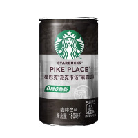 Starbucks/星巴克派克市场黑咖啡180ml*6罐0糖0脂肪即饮饮料