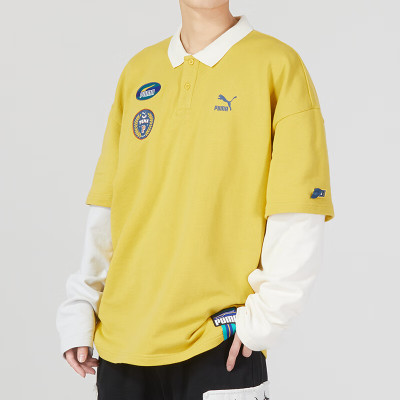 彪马(PUMA)男装女装 2023春季运动服潮流时尚健身训练舒适透气T恤 677381-31