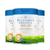 [有效期至24年8月]澳大利亚Bellamy贝拉米金装有机婴儿配方奶粉1段800g (0-6月)*3罐