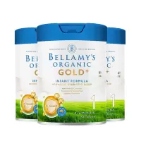 [有效期至24年8月]澳大利亚Bellamy贝拉米金装有机婴儿配方奶粉1段800g (0-6月)*3罐