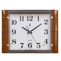 北极星 2703木白 方形钟表挂钟