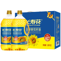 [长寿花]压榨葵花籽油1.8L*2礼盒