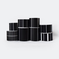 占米 黑色铜版纸不干胶贴纸(铜板纸)100mm * 20mm